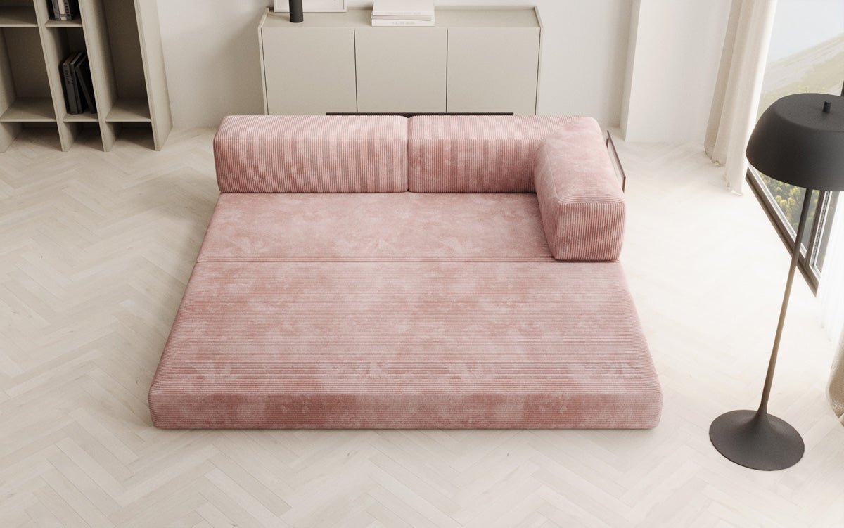 Designer Sofa/Chaise Longue Lazy in Cord