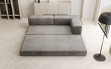 Designer Sofa/Chaise Longue Lazy in Samt