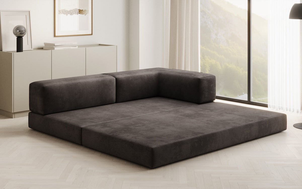 Designer Sofa/Chaise Longue Lazy in Samt
