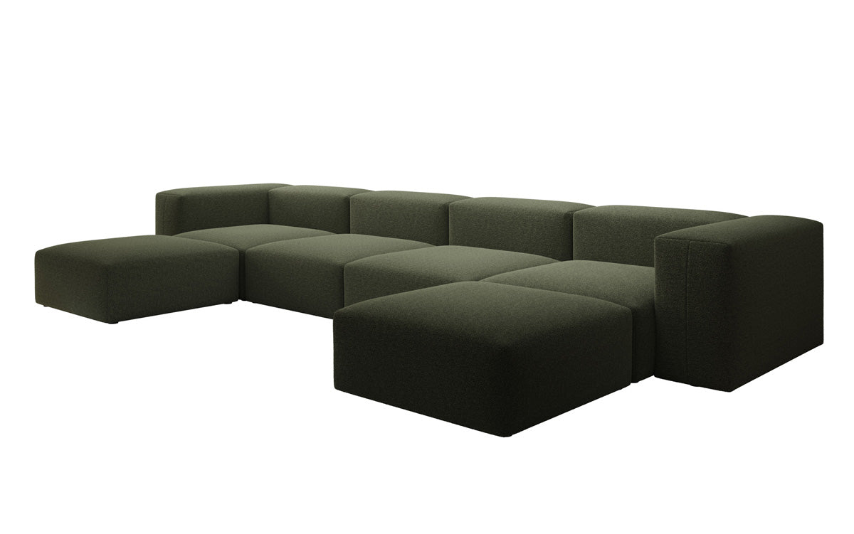Canapé d'angle U Designer en Bouclé