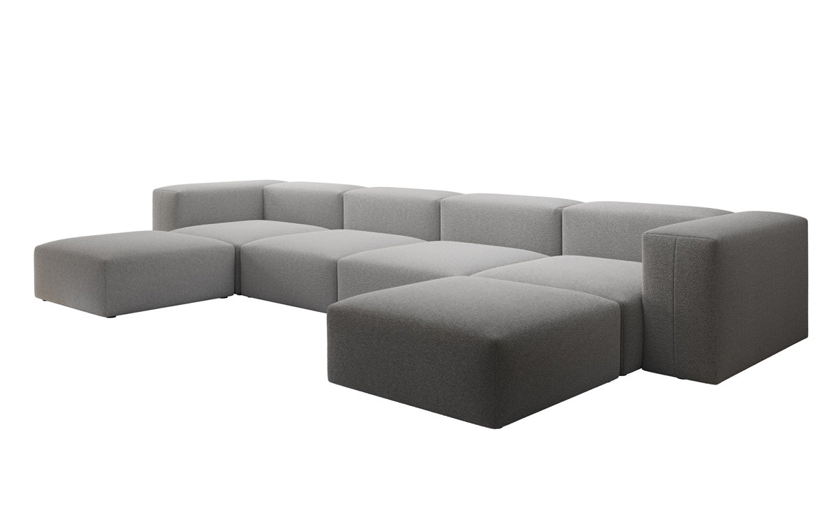 Canapé d'angle U Designer en Bouclé