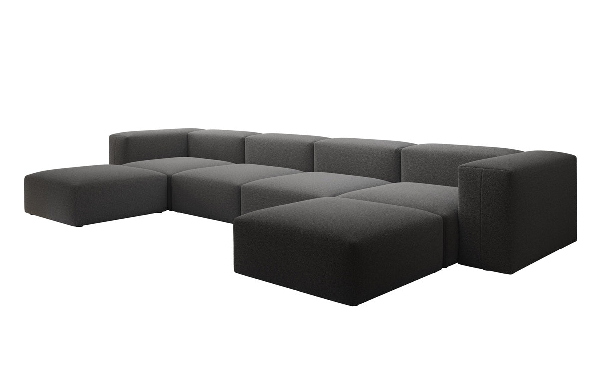 Canapé d'angle U Designer en Bouclé