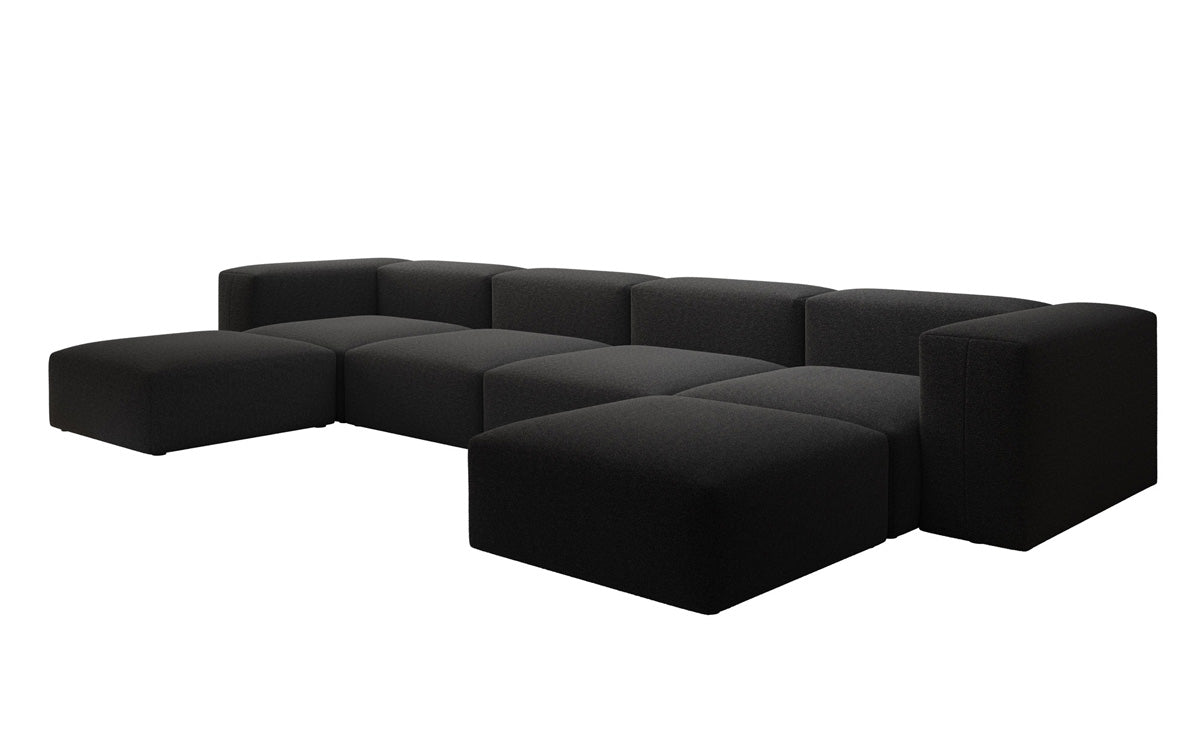 Canapé d'angle U Designer en Bouclé