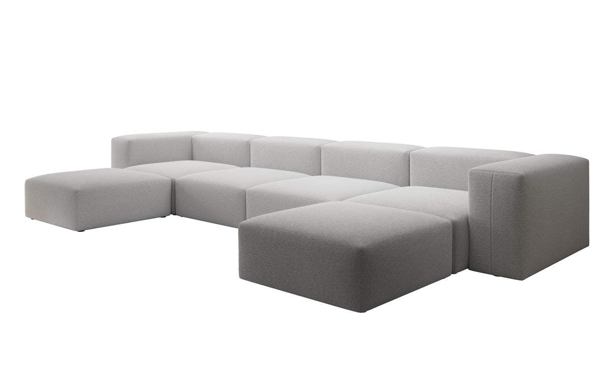 Canapé d'angle U Designer en Bouclé