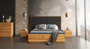 Lit design Valent en Chêne massif avec espace de rangement