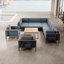 Euphoria – Ecklounge & 2 Loungesessel mit Tisch aus Aluminium | Aevora™ Kollektion