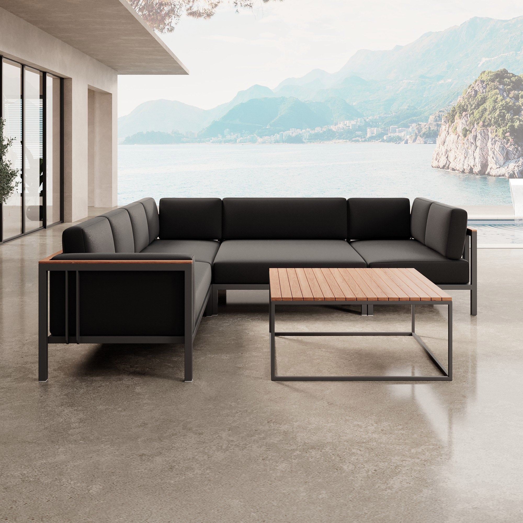 Euphoria – Ecklounge & Tisch aus Aluminium | Aevora™ Kollektion