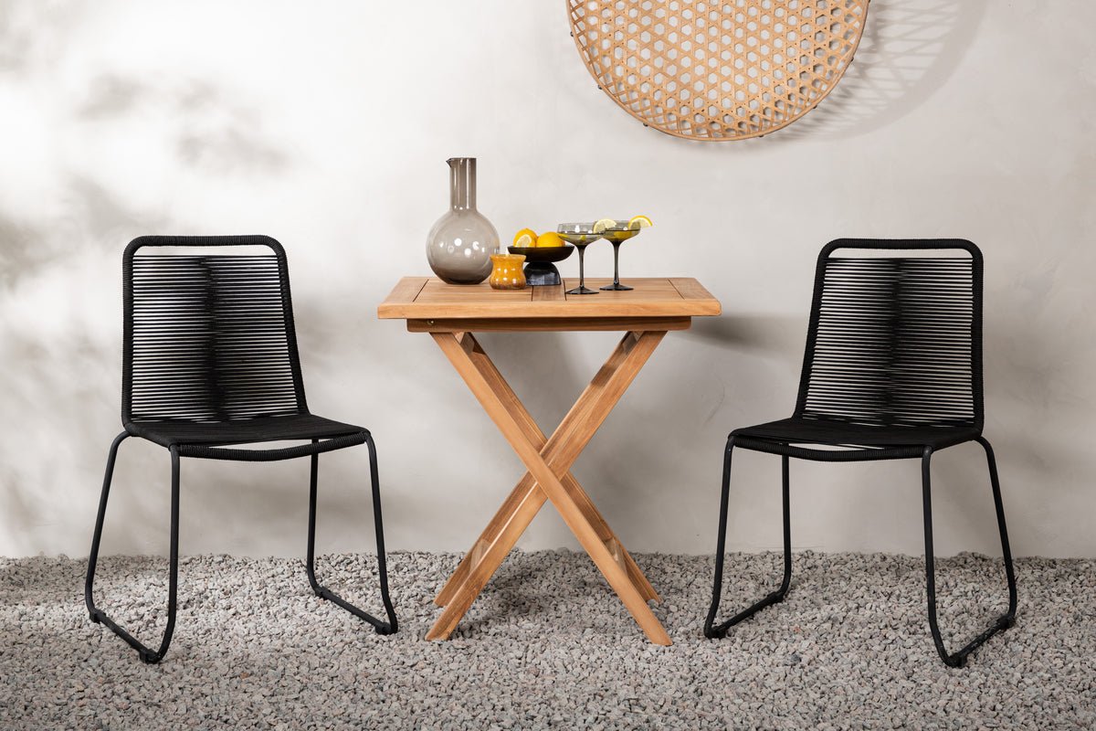 Ensemble de mobilier de jardin Habanero – ensemble de jardin 3 pièces en Marron/Noir