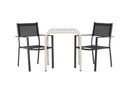Garten Cafegruppe Florenz – 3-teiliges Gartenmöbel-Set in Beige/Schwarz