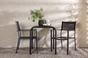 Garten Cafegruppe Levina – 3 teiliges Möbel-Set in Schwarz