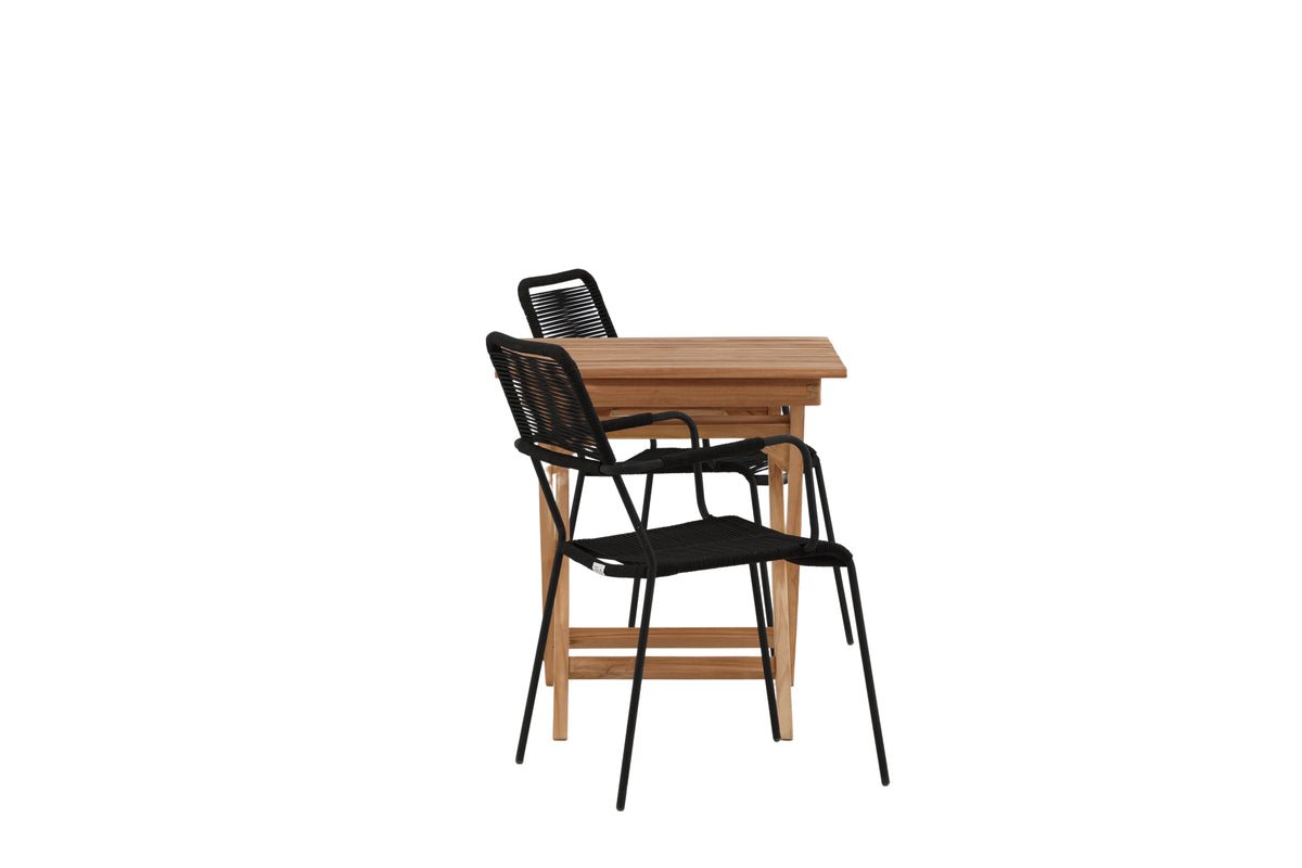 Garten Cafegruppe Zivano – 3 teiliges Set mit Teakholz-Tisch