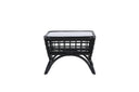 Garten Couchtisch Sarina - Aus Rattan und Glas in Schwarz