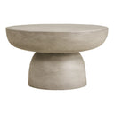 Garten Couchtisch Stonea – in skulpturaler Form aus Faserlehm in Grau