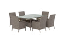 Garten Essgruppe Vireta – 7-teiliges Set aus synthetischem Rattan