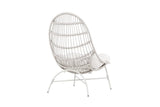 Garten- Loungesessel Anne - Aus Polyester und Stahl in Beige
