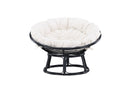 Garten-Loungesessel Bob - aus schwarzem Rattan inklusive Kissen