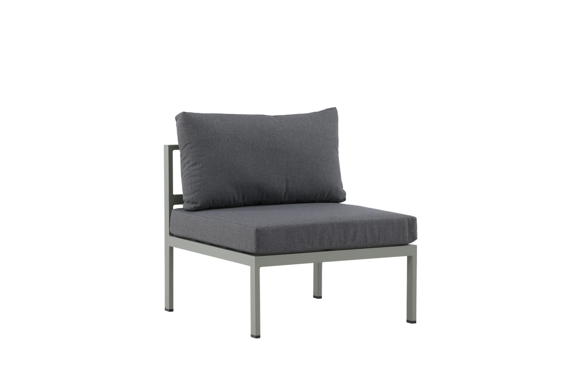 Garten Loungesessel Borelio - Outdoor-Sessel aus Aluminium & Stoff
