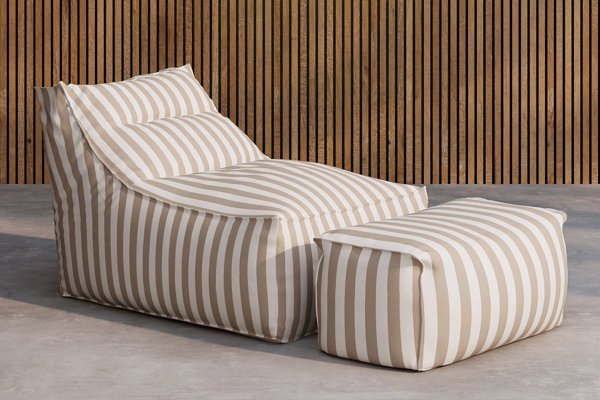 Fauteuil lounge de jardin Hello Kombi - Disponible en Blanc/Marron ou Beige