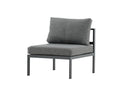 Garten Loungesessel Rika - Outdoor-Sessel mit Aluminium Gestell und zwei Kissen