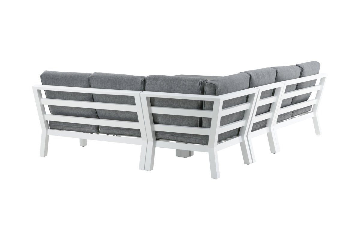 Garten Loungeset Adam – mit Tisch aus Aluminium & Glas