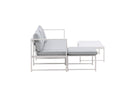 Garten Loungeset Alicia – mit hellgrauen Kissen & Couchtisch