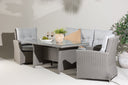 Garten Loungeset Henry – mit Glasplatte & Sitzkissen