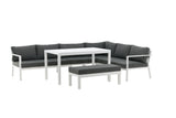 Garten Loungeset Jule – 4-teiliges Set mit grauen Kissen