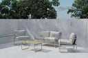 Garten Loungeset Marento – 4-teiliges Set mit grauem Stahlgestell