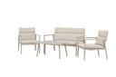 Garten Loungeset Marlen – in Grün & Beige mit Sofa, Sesseln & Tisch