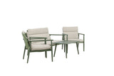 Garten Loungeset Marlen – in Grün & Beige mit Sofa, Sesseln & Tisch