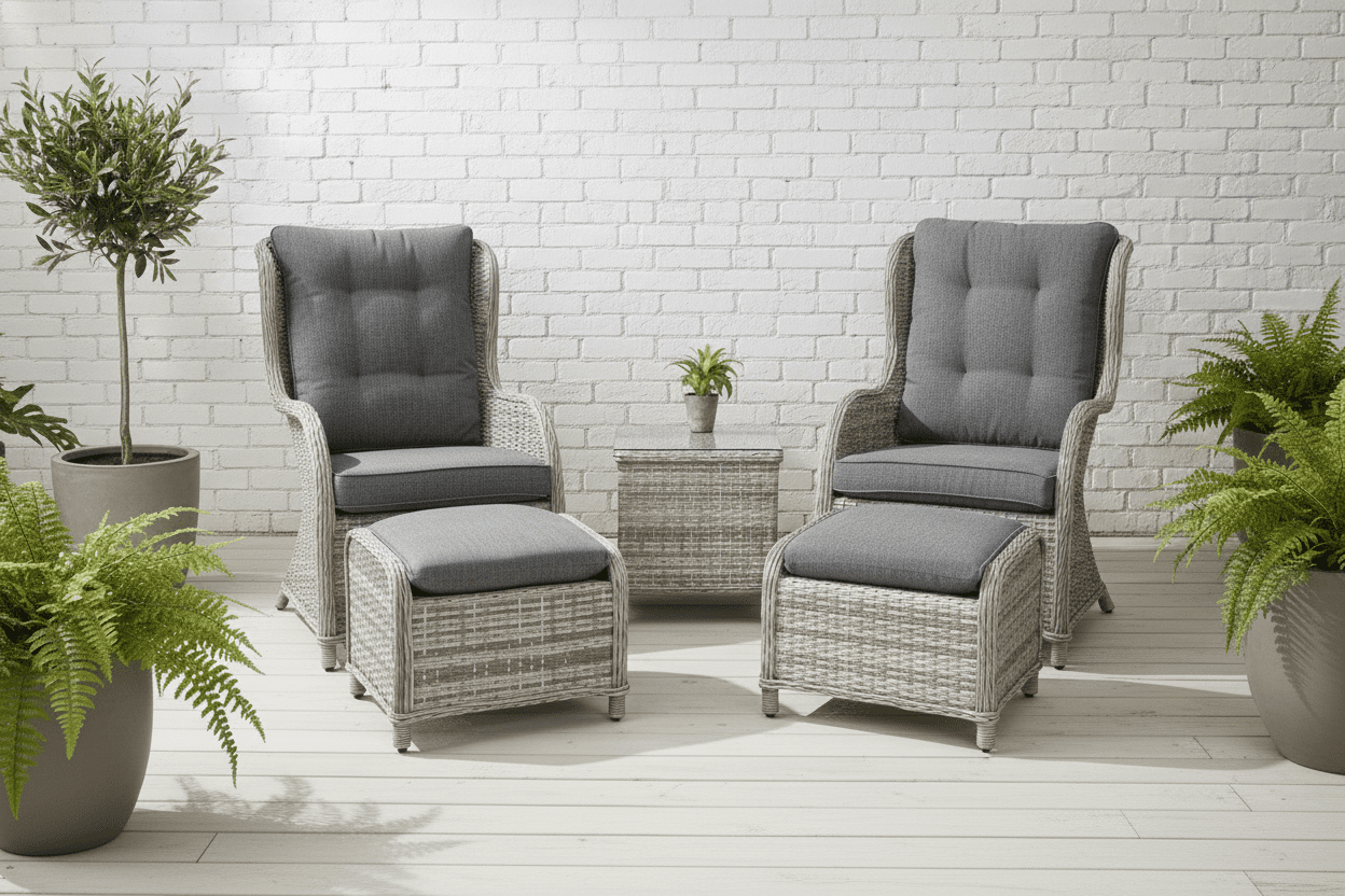 Garten Loungeset Tarell – 3-teiliges Set mit Sesseln & Tisch