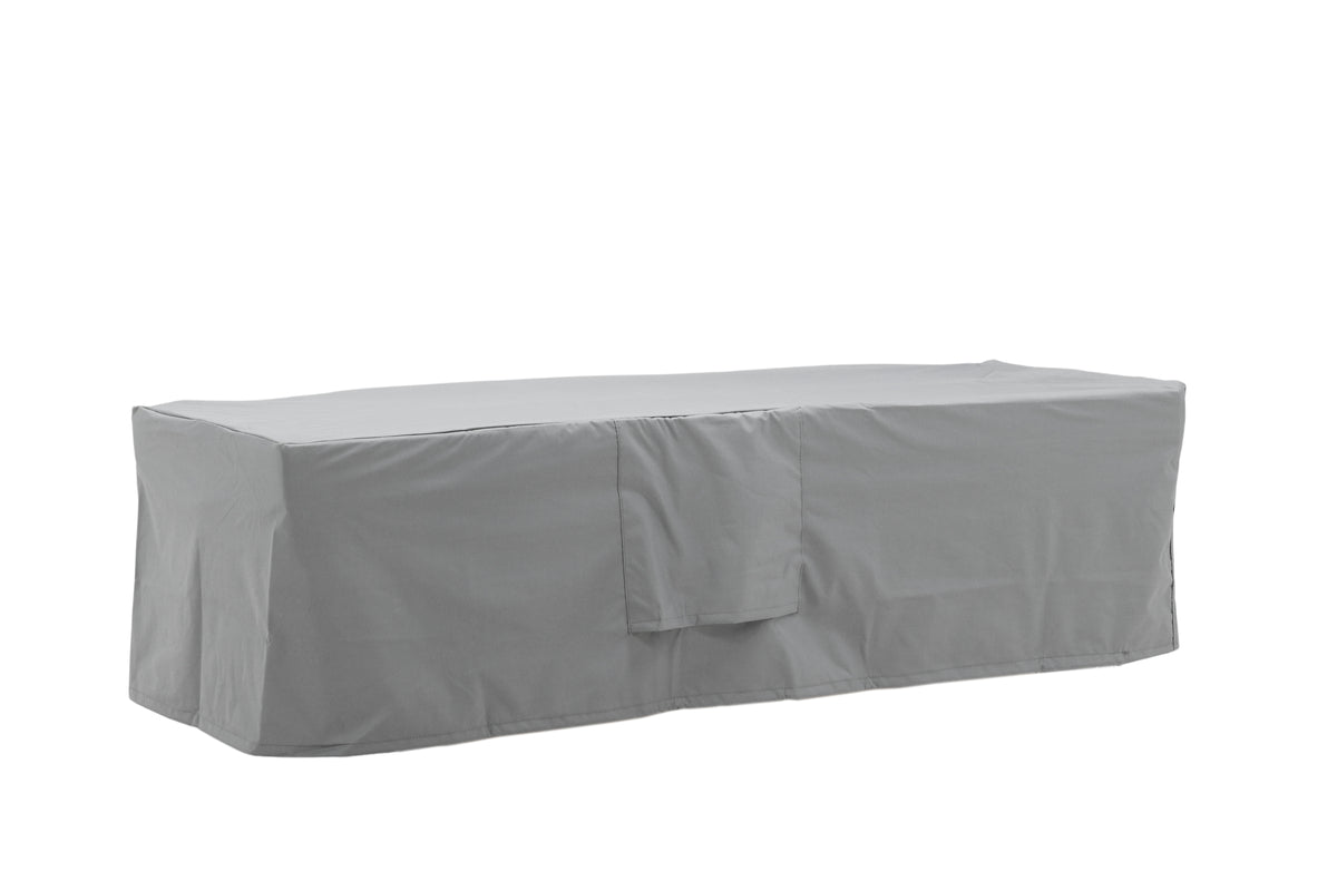 Garten Möbelabdeckung Azura - 180x50x60cm aus grauem Polyester