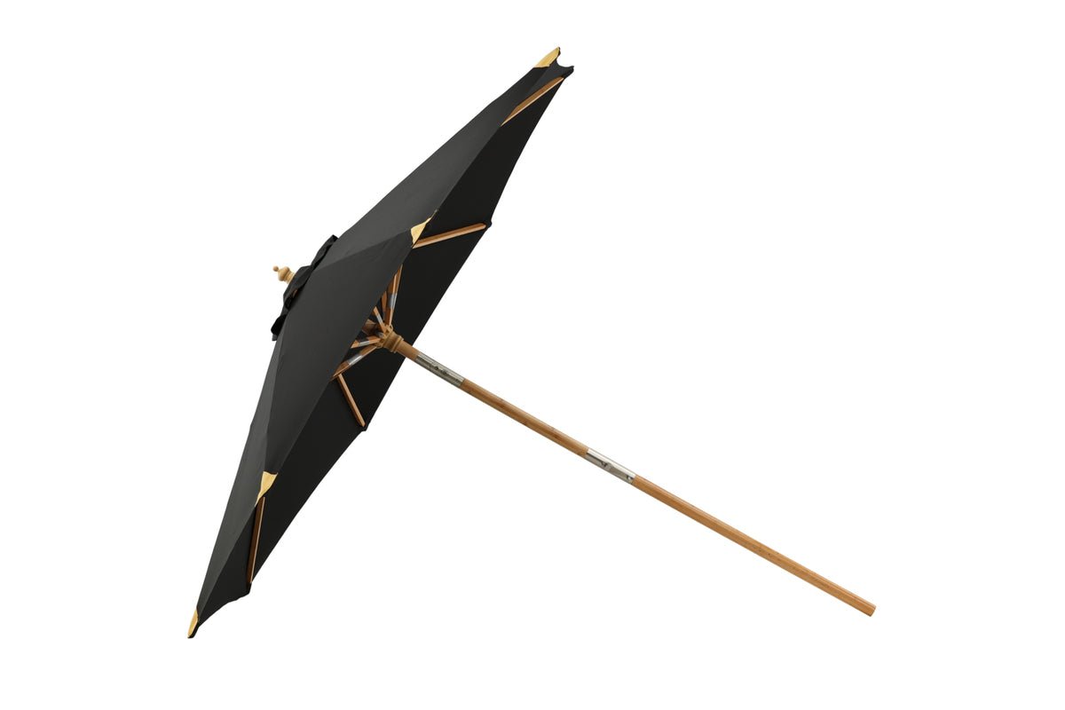 Garten Sonnenschirm Boho – Ø270 cm in wahlweise Schwarz oder Grau
