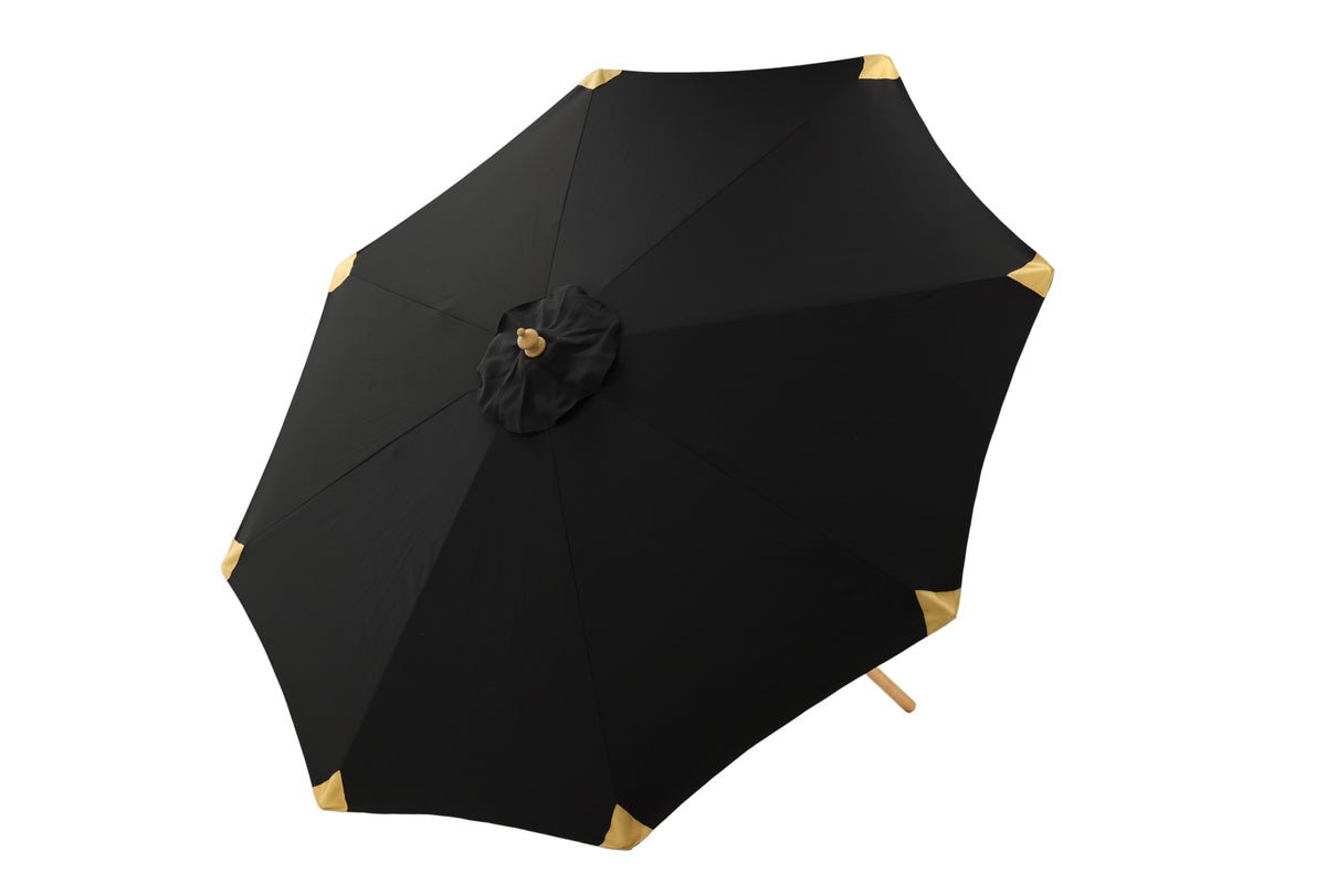 Garten Sonnenschirm Boho – Ø270 cm in wahlweise Schwarz oder Grau