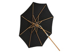 Garten Sonnenschirm Boho – Ø270 cm in wahlweise Schwarz oder Grau