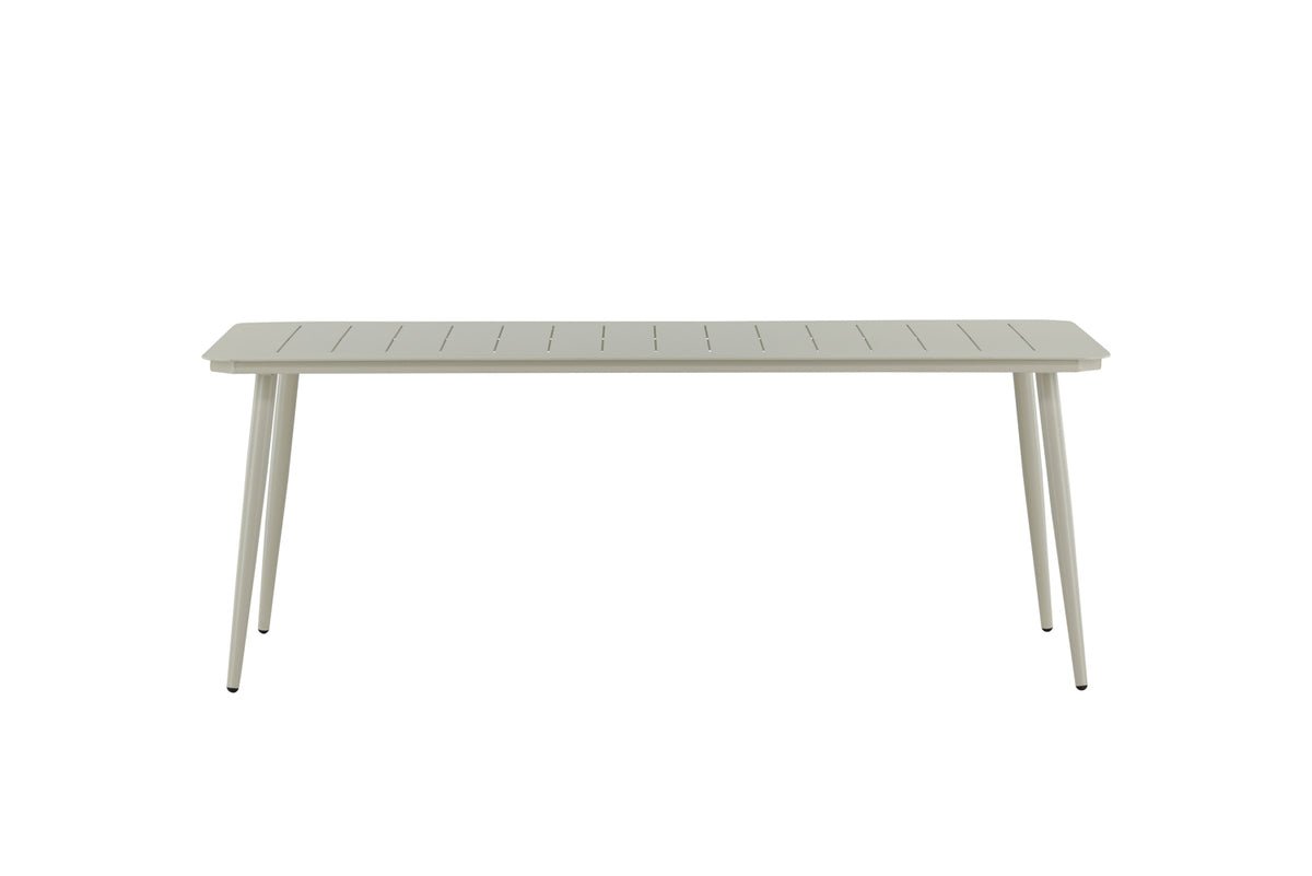 Gartentisch Imani - rechteckiger, beiger Esstisch aus Aluminium
