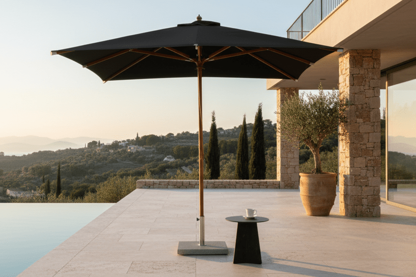Parasol Narula – Ø300 cm en forme carrée noire