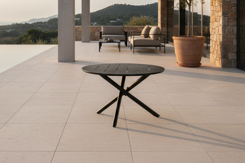 Table de jardin Kamea - ronde, élégante et intemporelle