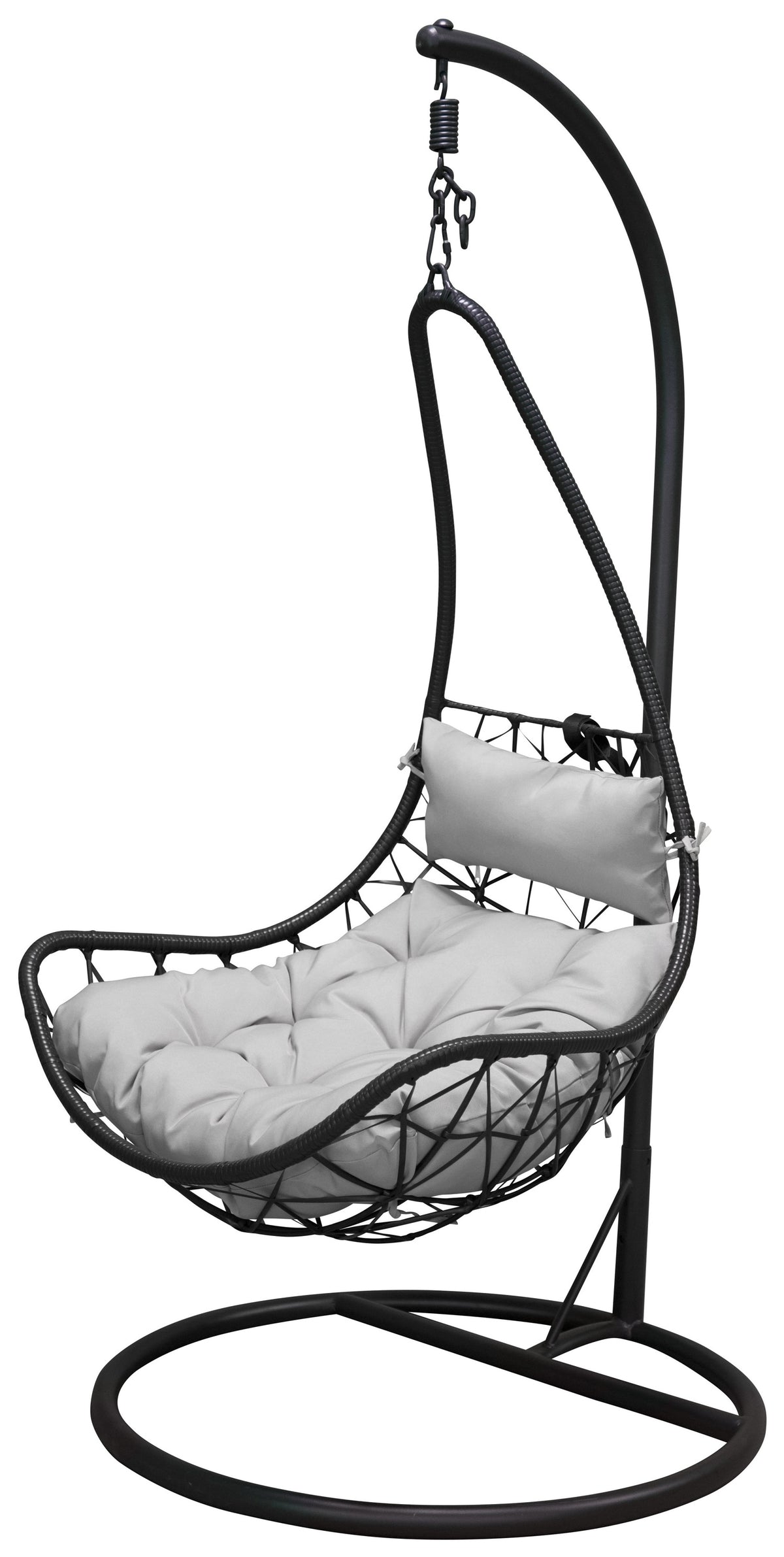 Hängesessel Vivian - aus Weide/Metall in Schwarz