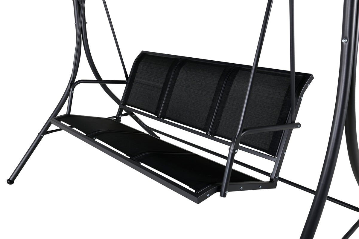 Hollywoodschaukel Sandy - für 3 Personen in Schwarz