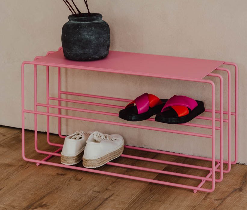 Étagère à chaussures Neva – étagère en métal avec style loft en plusieurs couleurs