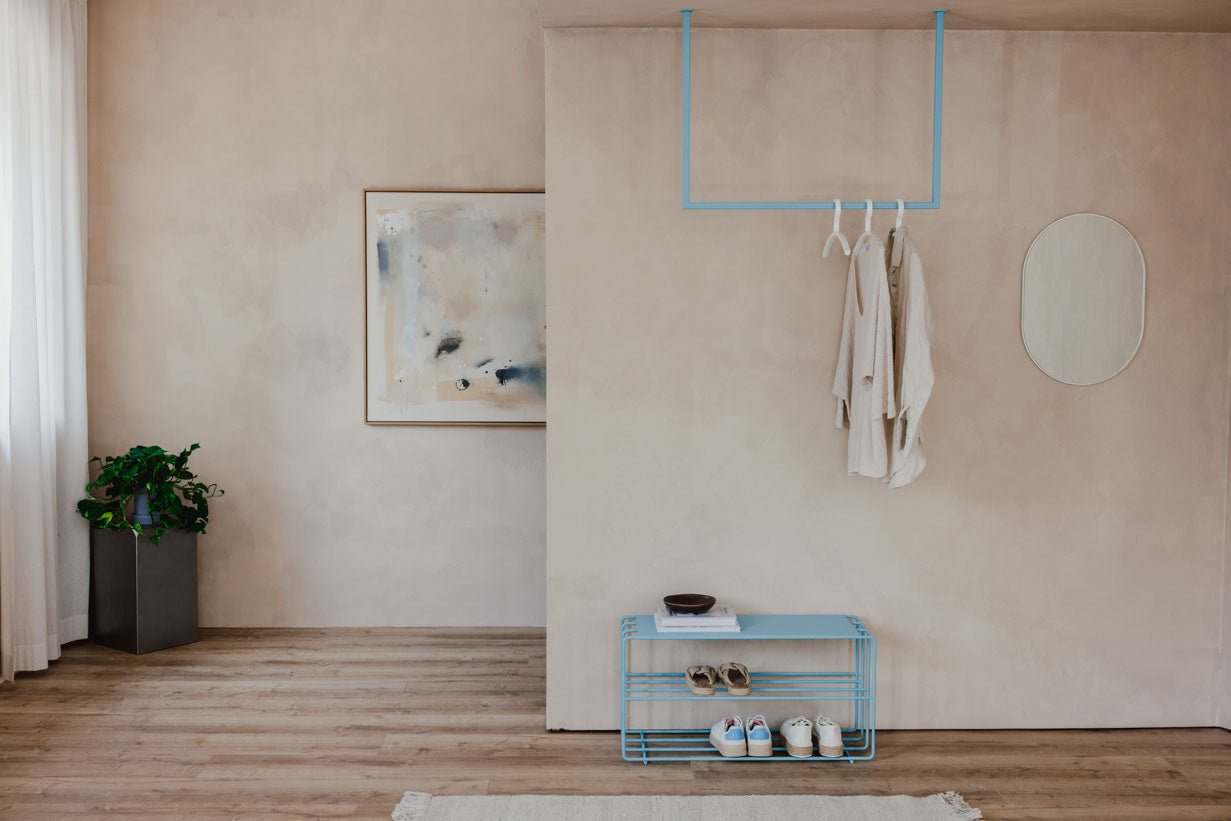 Étagère à chaussures Neva – étagère en métal avec style loft en plusieurs couleurs