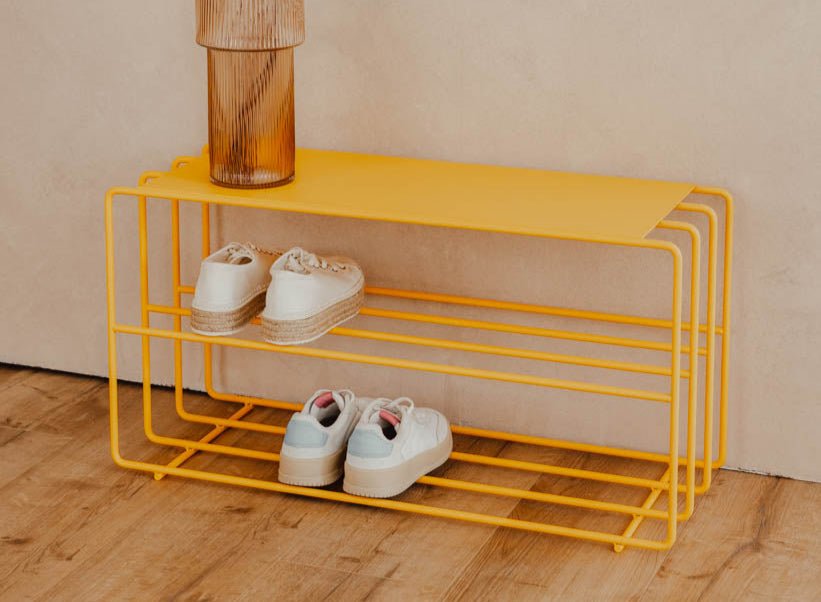 Étagère à chaussures Neva – étagère en métal avec style loft en plusieurs couleurs