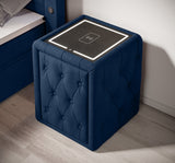 Josy Nachttisch Samt Blau top