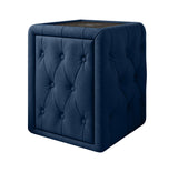 Josy Nachttisch Samt Blau white-background