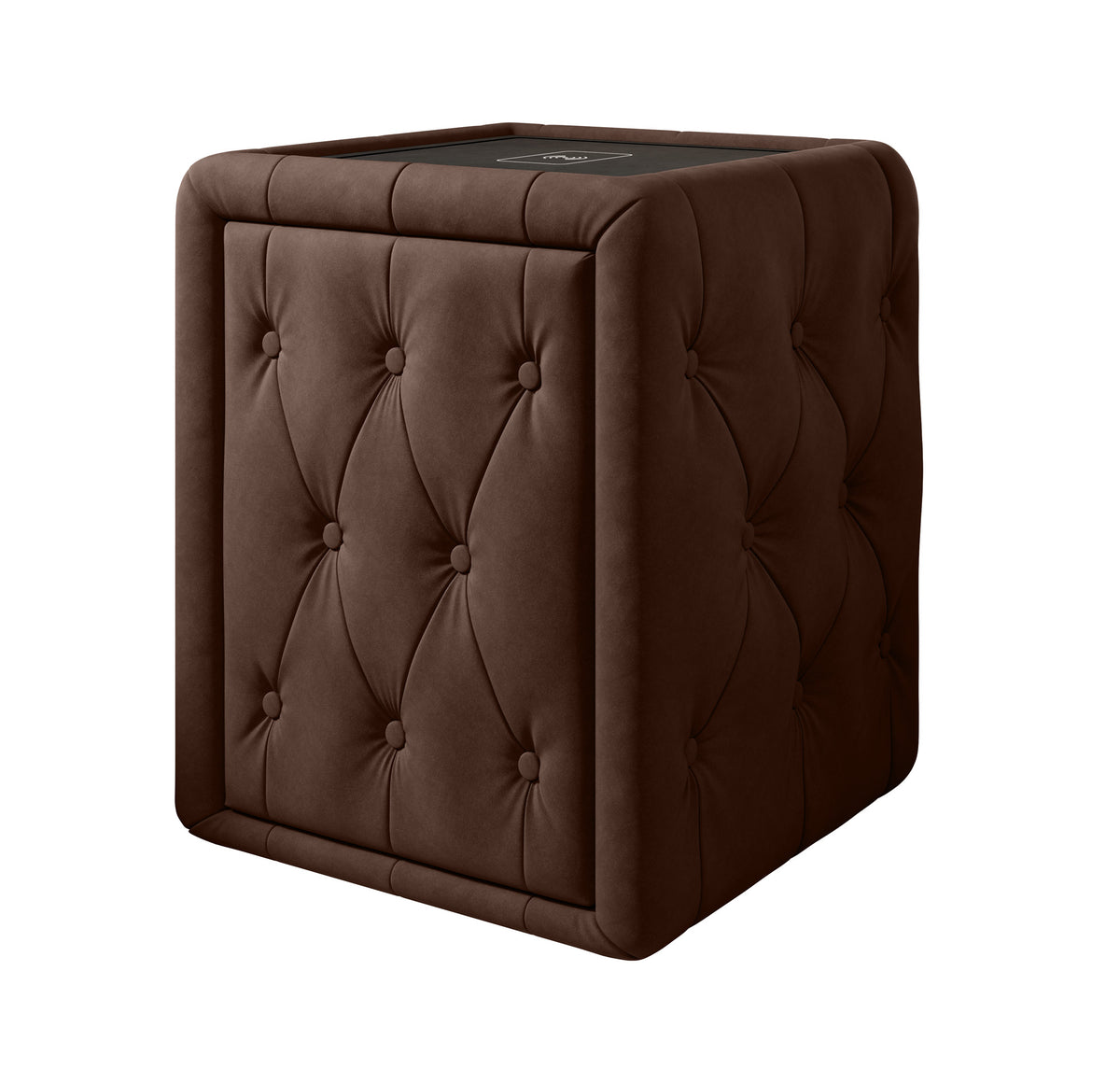 Josy Nachttisch Samt Braun white-background