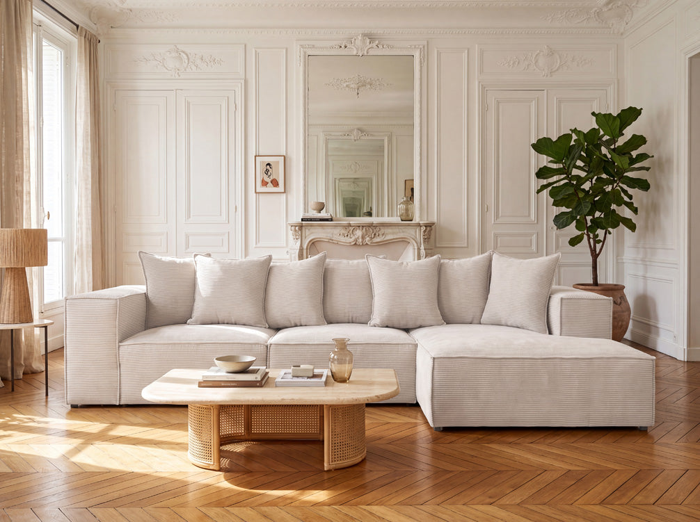 Designer Ecksofa Largo in Cord