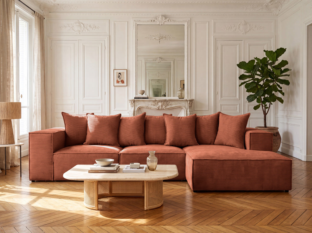Designer Ecksofa Largo in Cord