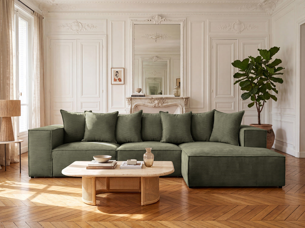 Designer Ecksofa Largo in Cord