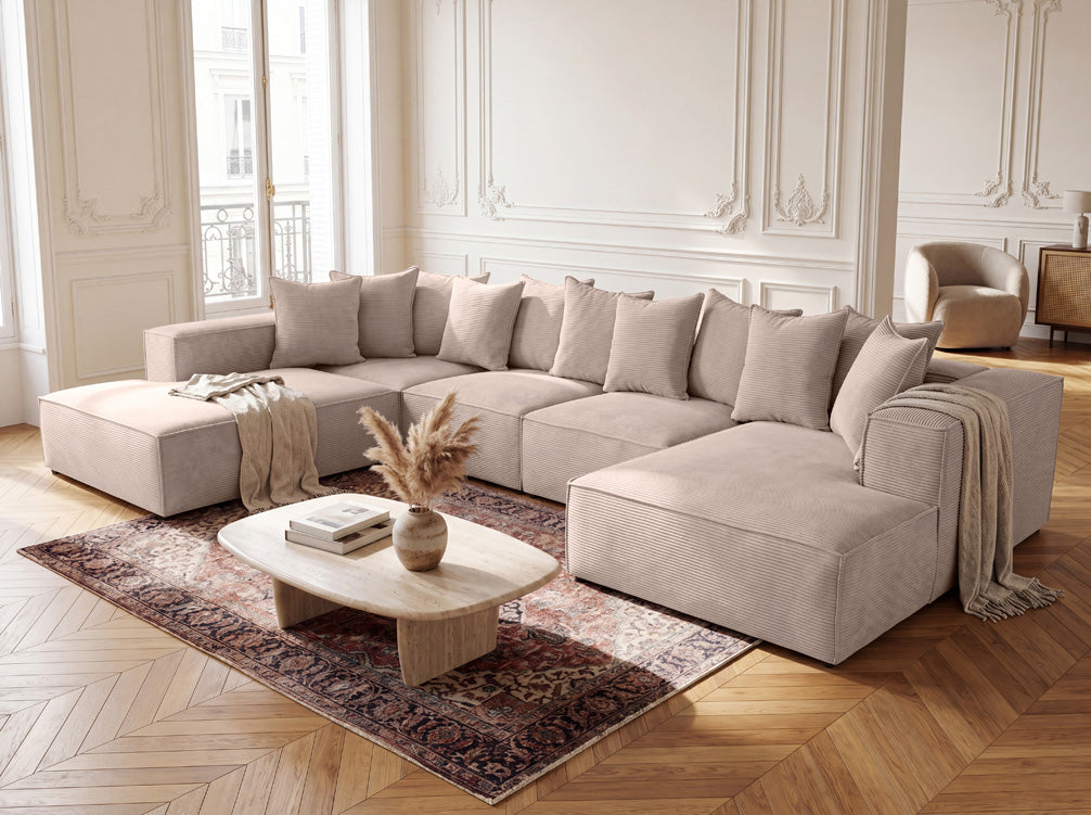 Designer Sofa Largo U XXL in Cord